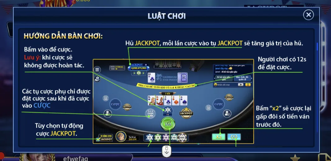 Luật chơi hấp dẫn từ game bài đổi thưởng Poker hấp dẫn